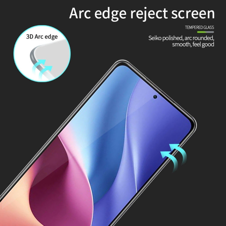 For Xiaomi Redmi K40 / K40 Pro MOFI 9H 3D Explosion-proof Curved Screen Tempered Glass Film(Black) -  by MOFI | Online Shopping South Africa | PMC TechLife | Buy Now Pay Later Mobicred