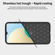 For Samsung Galaxy A02 / M02 MOFI Gentleness Series Brushed Texture Carbon Fiber Soft TPU Case(Blue)