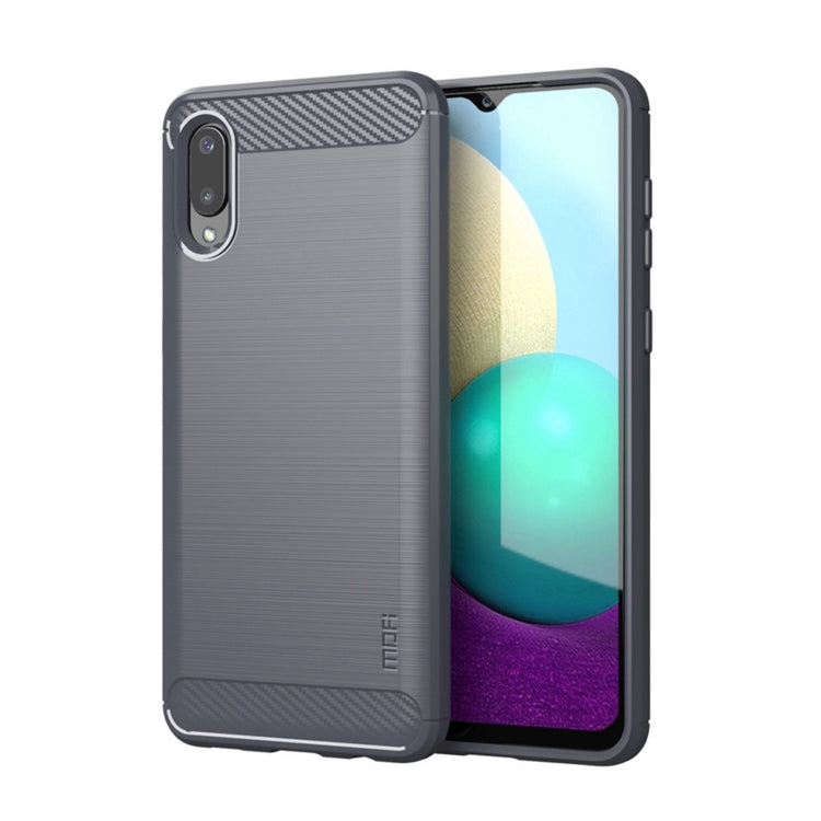 For Samsung Galaxy A02 / M02 MOFI Gentleness Series Brushed Texture Carbon Fiber Soft TPU Case(Grey) - Galaxy Phone Cases by MOFI | Online Shopping South Africa | PMC TechLife