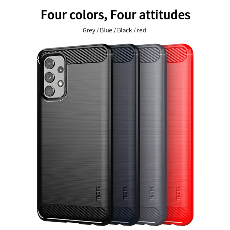 For Samsung Galaxy A32 4G(EU Version) MOFI Gentleness Series Brushed Texture Carbon Fiber Soft TPU Case(Black) - Galaxy Phone Cases by MOFI | Online Shopping South Africa | PMC TechLife