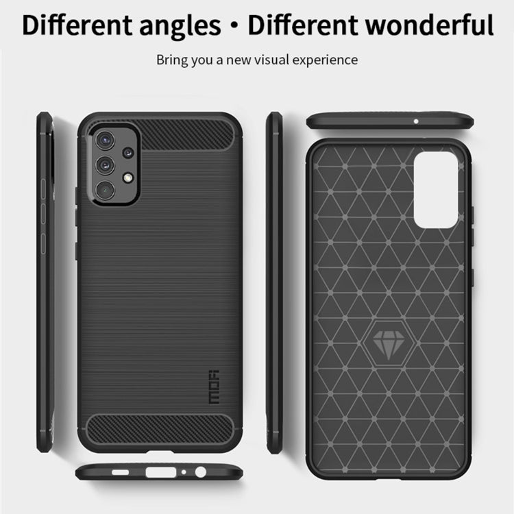 For Samsung Galaxy A32 4G(US Version) MOFI Gentleness Series Brushed Texture Carbon Fiber Soft TPU Case(Grey) - Galaxy Phone Cases by MOFI | Online Shopping South Africa | PMC TechLife