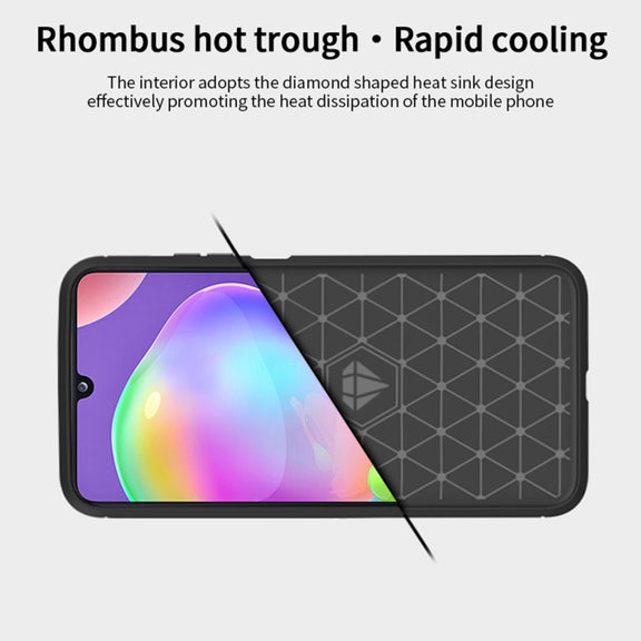 For Samsung Galaxy A32 5G MOFI Gentleness Series Brushed Texture Carbon Fiber Soft TPU Case(Red)
