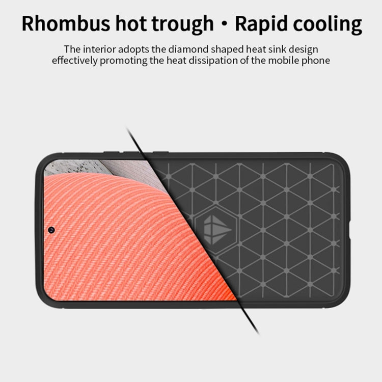 For Samsung Galaxy A72 5G/4G MOFI Gentleness Series Brushed Texture Carbon Fiber Soft TPU Case(Red) - Galaxy Phone Cases by MOFI | Online Shopping South Africa | PMC TechLife | Buy Now Pay Later Mobicred