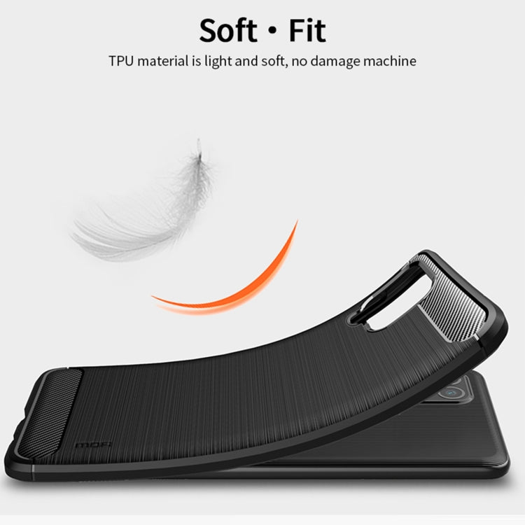 For Samsung Galaxy F62 / M62 MOFI Gentleness Series Brushed Texture Carbon Fiber Soft TPU Case(Black) - Galaxy Phone Cases by MOFI | Online Shopping South Africa | PMC TechLife
