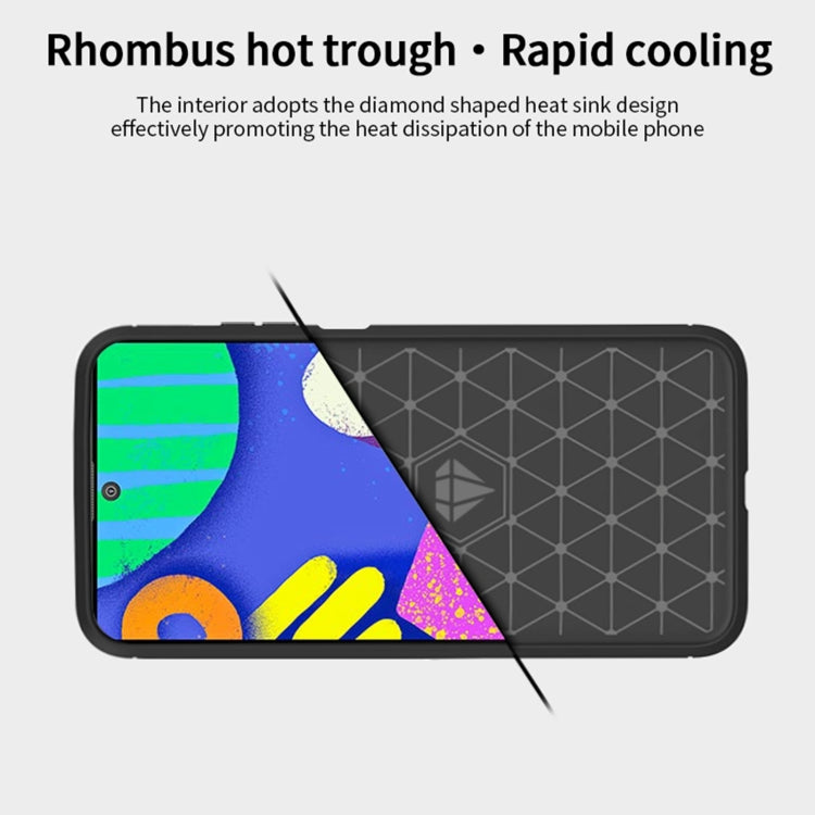 For Samsung Galaxy F62 / M62 MOFI Gentleness Series Brushed Texture Carbon Fiber Soft TPU Case(Black) - Galaxy Phone Cases by MOFI | Online Shopping South Africa | PMC TechLife