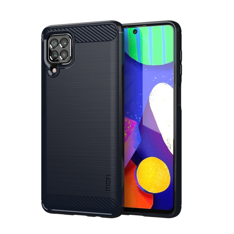 For Samsung Galaxy F62 / M62 MOFI Gentleness Series Brushed Texture Carbon Fiber Soft TPU Case(Blue) - Galaxy Phone Cases by MOFI | Online Shopping South Africa | PMC TechLife