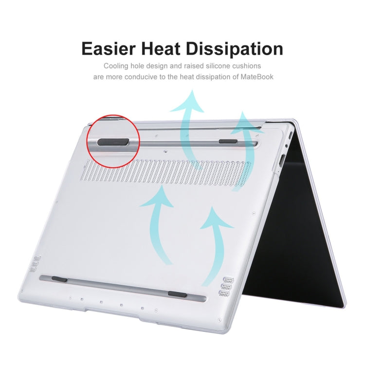 ENKAY for Huawei MateBook 13 Ryzen Edition US Version 2 in 1 Crystal Protective Case with TPU Keyboard Film(Transparent)