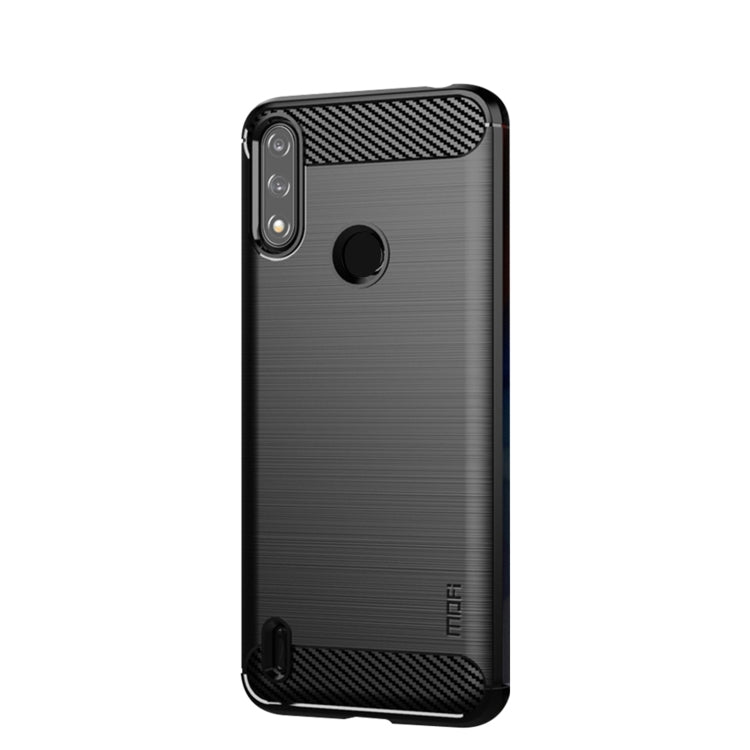 For Motorola Moto E7 Power MOFI Gentleness Series Brushed Texture Carbon Fiber Soft TPU Case(Black) - Motorola Cases by MOFI | Online Shopping South Africa | PMC TechLife | Buy Now Pay Later Mobicred