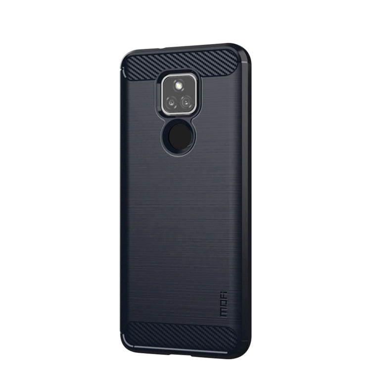 For Motorola Moto G Play 2021 MOFI Gentleness Series Brushed Texture Carbon Fiber Soft TPU Case(Blue) - Motorola Cases by MOFI | Online Shopping South Africa | PMC TechLife | Buy Now Pay Later Mobicred