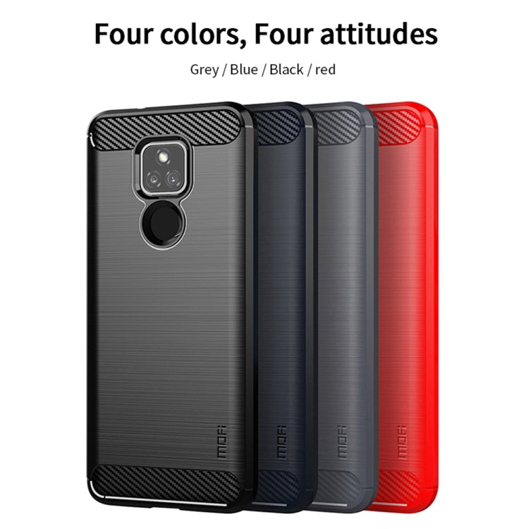For Motorola Moto G Play 2021 MOFI Gentleness Series Brushed Texture Carbon Fiber Soft TPU Case(Blue) - Motorola Cases by MOFI | Online Shopping South Africa | PMC TechLife | Buy Now Pay Later Mobicred