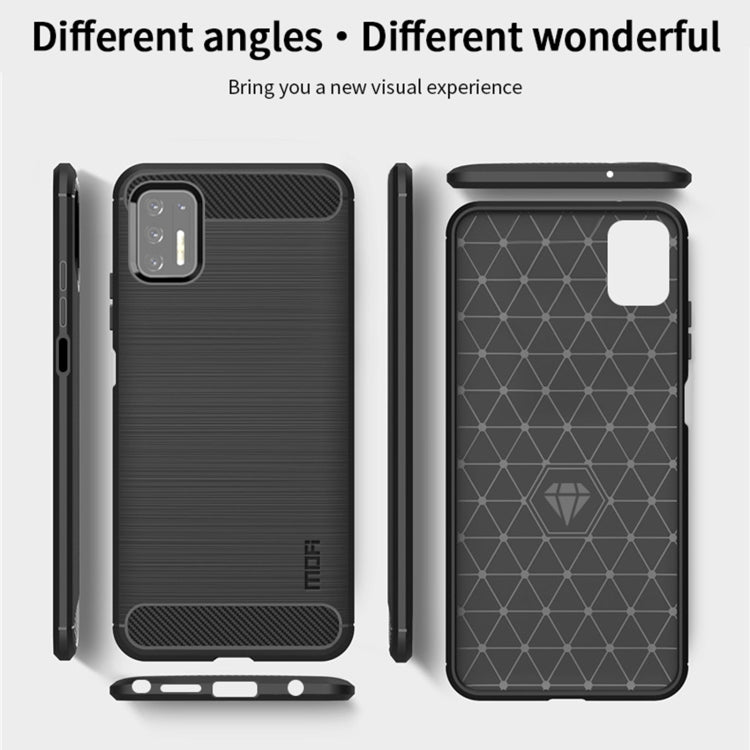 For Motorola Moto G Stylus 2021 MOFI Gentleness Series Brushed Texture Carbon Fiber Soft TPU Case(Black) - Motorola Cases by MOFI | Online Shopping South Africa | PMC TechLife | Buy Now Pay Later Mobicred
