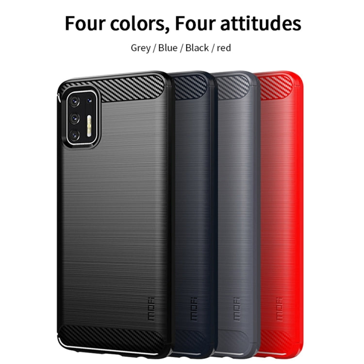 For Motorola Moto G Stylus 2021 MOFI Gentleness Series Brushed Texture Carbon Fiber Soft TPU Case(Blue) - free shipping - PMC TechLife - Order now!