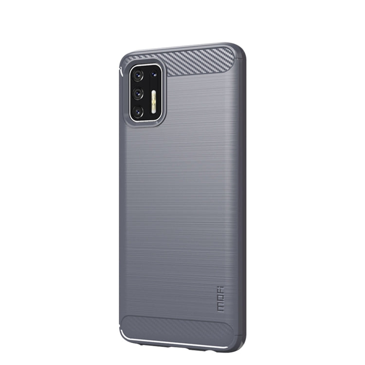 For Motorola Moto G Stylus 2021 MOFI Gentleness Series Brushed Texture Carbon Fiber Soft TPU Case(Gray) - Motorola Cases by MOFI | Online Shopping South Africa | PMC TechLife