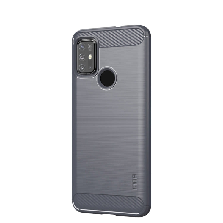 For Motorola Moto G10 / G30 MOFI Gentleness Series Brushed Texture Carbon Fiber Soft TPU Case(Gray) - Motorola Cases by MOFI | Online Shopping South Africa | PMC TechLife | Buy Now Pay Later Mobicred