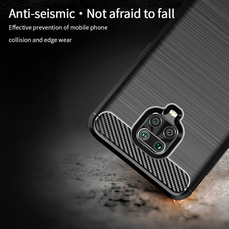 For Xiaomi Redmi Note 9s / Note 9 Pro / Note 9 Pro Max / Foco M2 Pro MOFI Gentleness Series Brushed Texture Carbon Fiber Soft TPU Case(Black) - Xiaomi Cases by MOFI | Online Shopping South Africa | PMC Jewellery | Buy Now Pay Later Mobicred