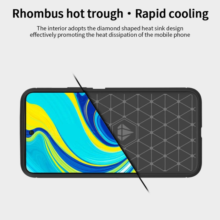 For Xiaomi Redmi Note 9s / Note 9 Pro / Note 9 Pro Max / Foco M2 Pro MOFI Gentleness Series Brushed Texture Carbon Fiber Soft TPU Case(Red) - Xiaomi Cases by MOFI | Online Shopping South Africa | PMC TechLife | Buy Now Pay Later Mobicred