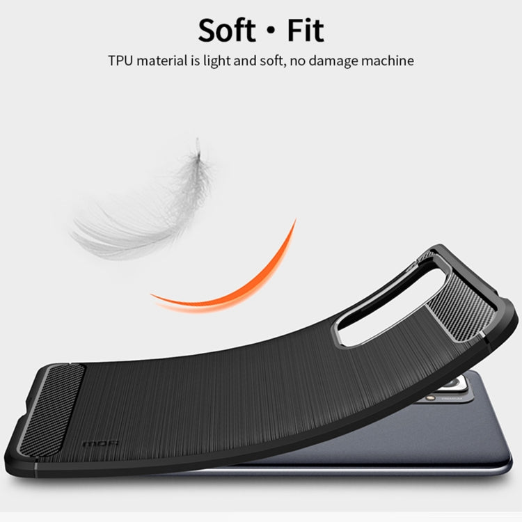 For Xiaomi Redmi Note 10 Pro / Note 10 Pro Max MOFI Gentleness Series Brushed Texture Carbon Fiber Soft TPU Case(Blue) - Xiaomi Cases by MOFI | Online Shopping South Africa | PMC TechLife | Buy Now Pay Later Mobicred
