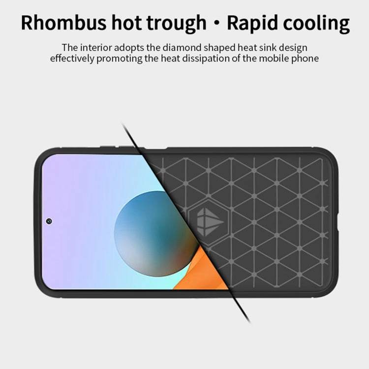 For Xiaomi Redmi Note 10 Pro / Note 10 Pro Max MOFI Gentleness Series Brushed Texture Carbon Fiber Soft TPU Case(Blue) - Xiaomi Cases by MOFI | Online Shopping South Africa | PMC TechLife | Buy Now Pay Later Mobicred