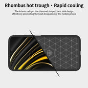 For Xiaomi Poco M3 / Redmi 9T MOFI Gentleness Series Brushed Texture Carbon Fiber Soft TPU Case(Blue)