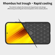 For Xiaomi POCO X3 / X3 NFC MOFI Gentleness Series Brushed Texture Carbon Fiber Soft TPU Case(Black)