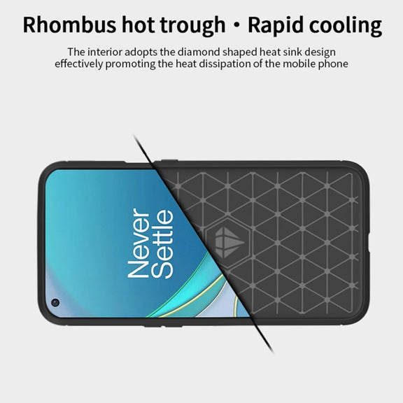 For OnePlus 9 MOFI Gentleness Series Brushed Texture Carbon Fiber Soft TPU Case(Blue)