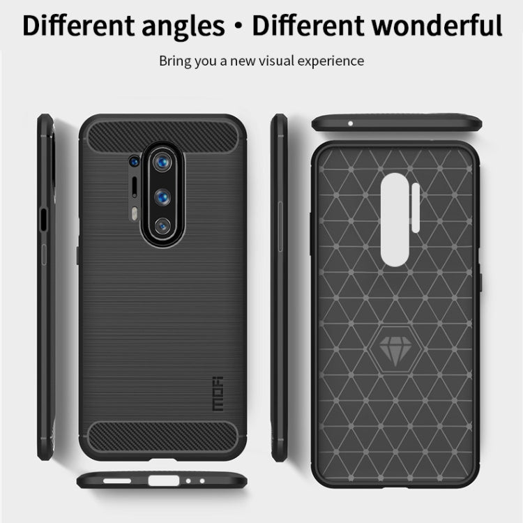 For OnePlus 8 Pro MOFI Gentleness Series Brushed Texture Carbon Fiber Soft TPU Case(Blue) - OnePlus Cases by MOFI | Online Shopping South Africa | PMC TechLife | Buy Now Pay Later Mobicred