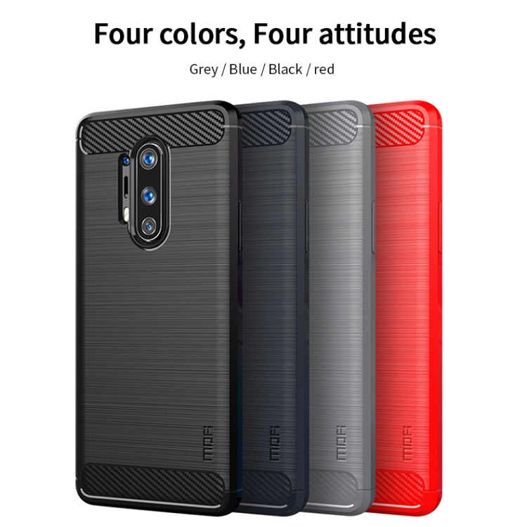 For OnePlus 8 Pro MOFI Gentleness Series Brushed Texture Carbon Fiber Soft TPU Case(Blue) - OnePlus Cases by MOFI | Online Shopping South Africa | PMC TechLife | Buy Now Pay Later Mobicred