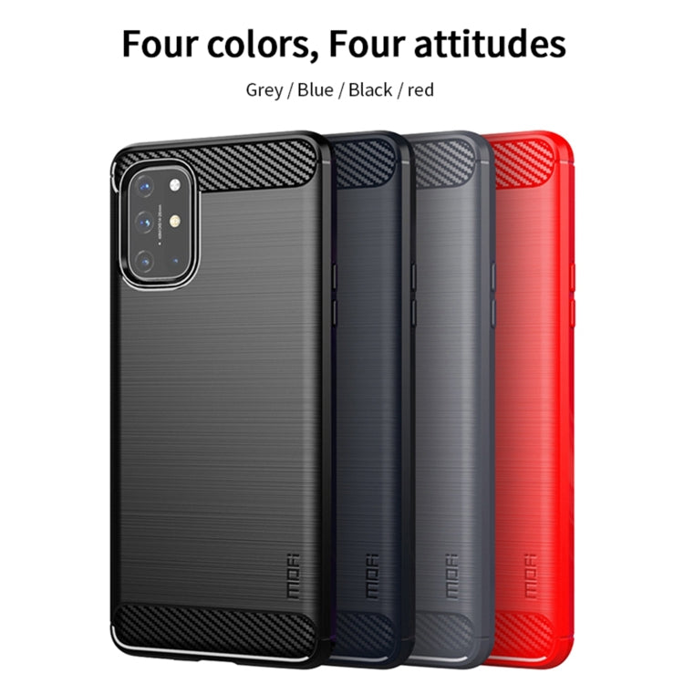 For OnePlus 8T MOFI Gentleness Series Brushed Texture Carbon Fiber Soft TPU Case(Blue) - OnePlus Cases by MOFI | Online Shopping South Africa | PMC TechLife | Buy Now Pay Later Mobicred