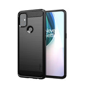 For OnePlus Nord N10 5G MOFI Gentleness Series Brushed Texture Carbon Fiber Soft TPU Case(Black)