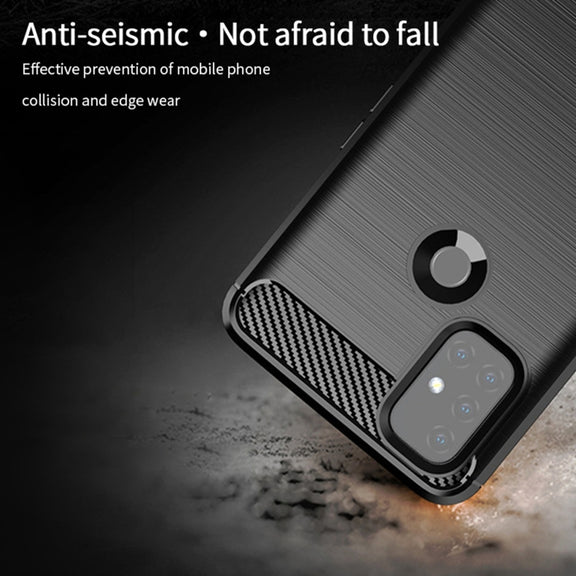 For OnePlus Nord N10 5G MOFI Gentleness Series Brushed Texture Carbon Fiber Soft TPU Case(Grey)