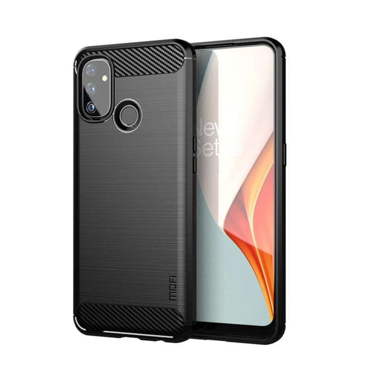 For OnePlus Nord N100 MOFI Gentleness Series Brushed Texture Carbon Fiber Soft TPU Case(Black) - OnePlus Cases by MOFI | Online Shopping South Africa | PMC TechLife | Buy Now Pay Later Mobicred