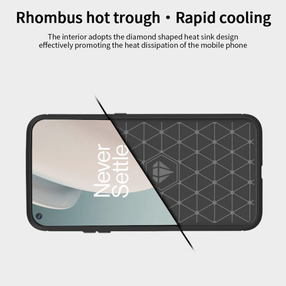 For OnePlus Nord N100 MOFI Gentleness Series Brushed Texture Carbon Fiber Soft TPU Case(Black)
