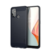 For OnePlus Nord N100 MOFI Gentleness Series Brushed Texture Carbon Fiber Soft TPU Case(Blue)