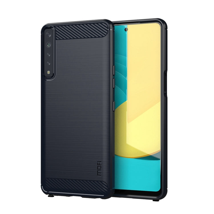 For LG Stylo 7 4G MOFI Gentleness Series Brushed Texture Carbon Fiber Soft TPU Case(Blue) - LG by MOFI | Online Shopping South Africa | PMC TechLife | Buy Now Pay Later Mobicred