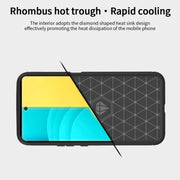 For LG Stylo 7 4G MOFI Gentleness Series Brushed Texture Carbon Fiber Soft TPU Case(Blue)