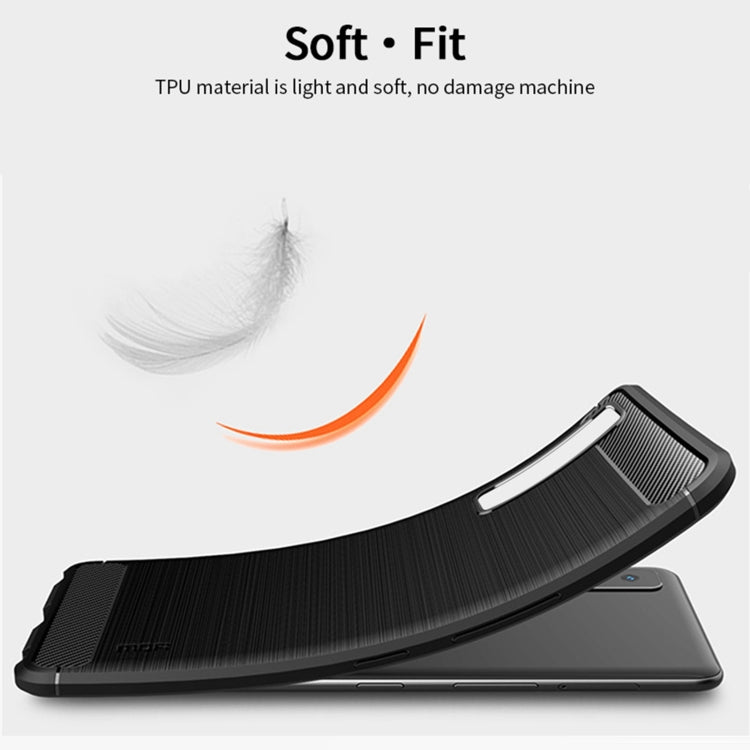 For LG Stylo 7 5G MOFI Gentleness Series Brushed Texture Carbon Fiber Soft TPU Case(Blue)