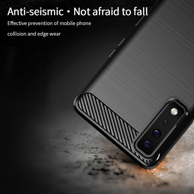 For LG Stylo 7 5G MOFI Gentleness Series Brushed Texture Carbon Fiber Soft TPU Case(Red) - LG by MOFI | Online Shopping South Africa | PMC TechLife | Buy Now Pay Later Mobicred