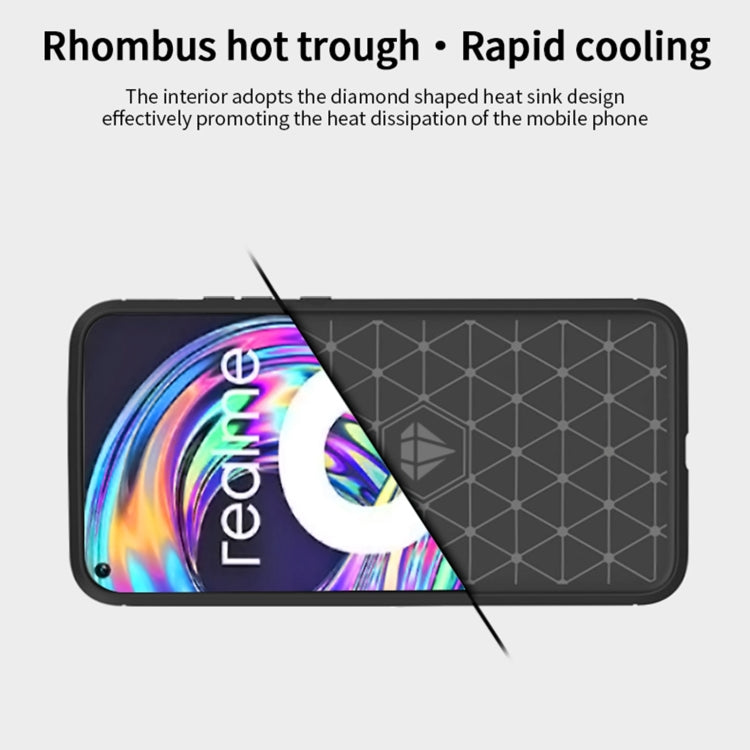 For OPPO Realme 8 / 8 Pro MOFI Gentleness Series Brushed Texture Carbon Fiber Soft TPU Case(Blue) - Realme Cases by MOFI | Online Shopping South Africa | PMC TechLife | Buy Now Pay Later Mobicred