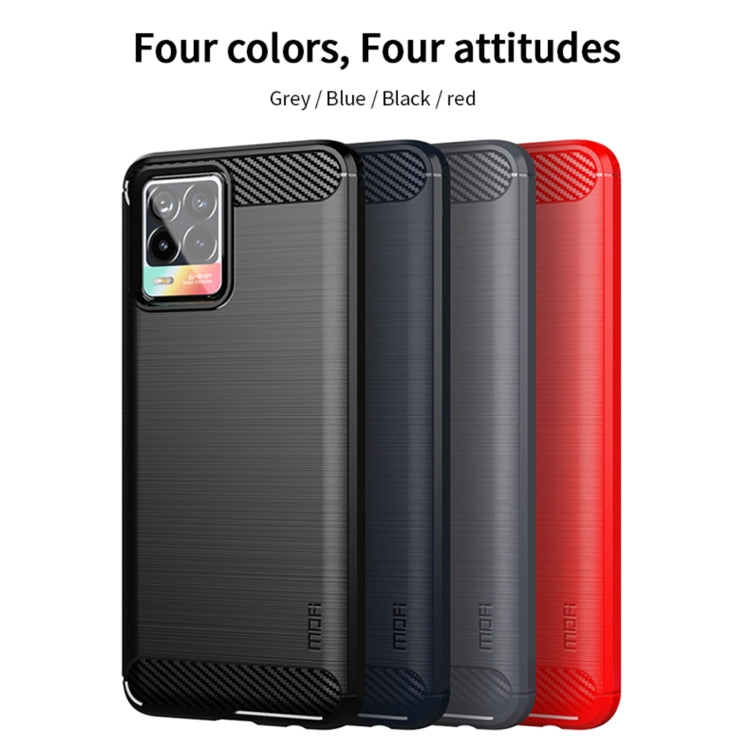 For OPPO Realme 8 / 8 Pro MOFI Gentleness Series Brushed Texture Carbon Fiber Soft TPU Case(Blue) - Realme Cases by MOFI | Online Shopping South Africa | PMC TechLife | Buy Now Pay Later Mobicred