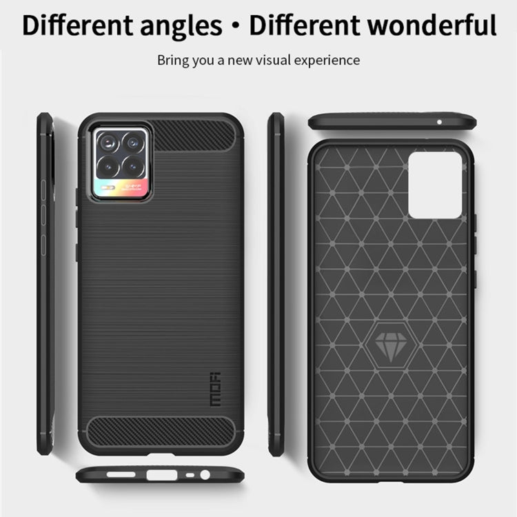 For OPPO Realme 8 / 8 Pro MOFI Gentleness Series Brushed Texture Carbon Fiber Soft TPU Case(Red) - free shipping - PMC TechLife - Order now!