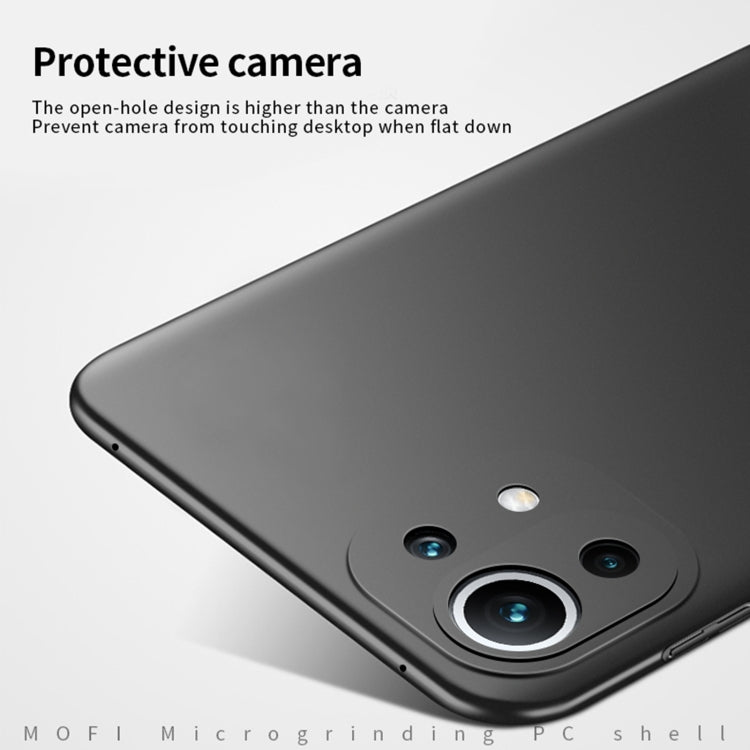 For Xiaomi Mi 11 Lite MOFI Frosted PC Ultra-thin Hard Case(Gold)