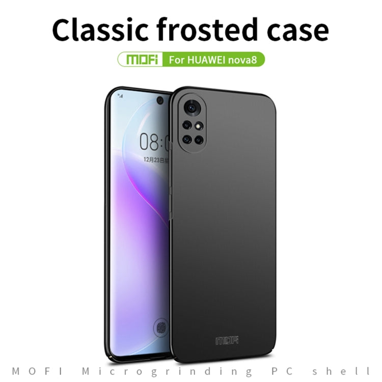 For Huawei Nova 8 MOFI Frosted PC Ultra-thin Hard Case(Black) - Huawei Cases by MOFI | Online Shopping South Africa | PMC TechLife | Buy Now Pay Later Mobicred