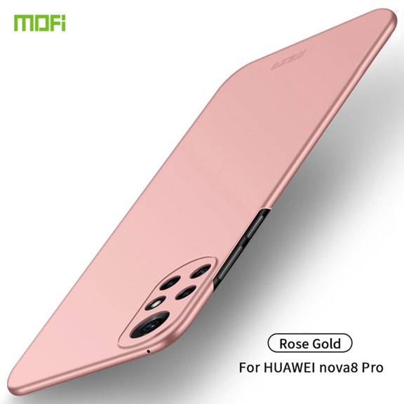 For Huawei Nova 8 Pro MOFI Frosted PC Ultra-thin Hard Case(Rose Gold)