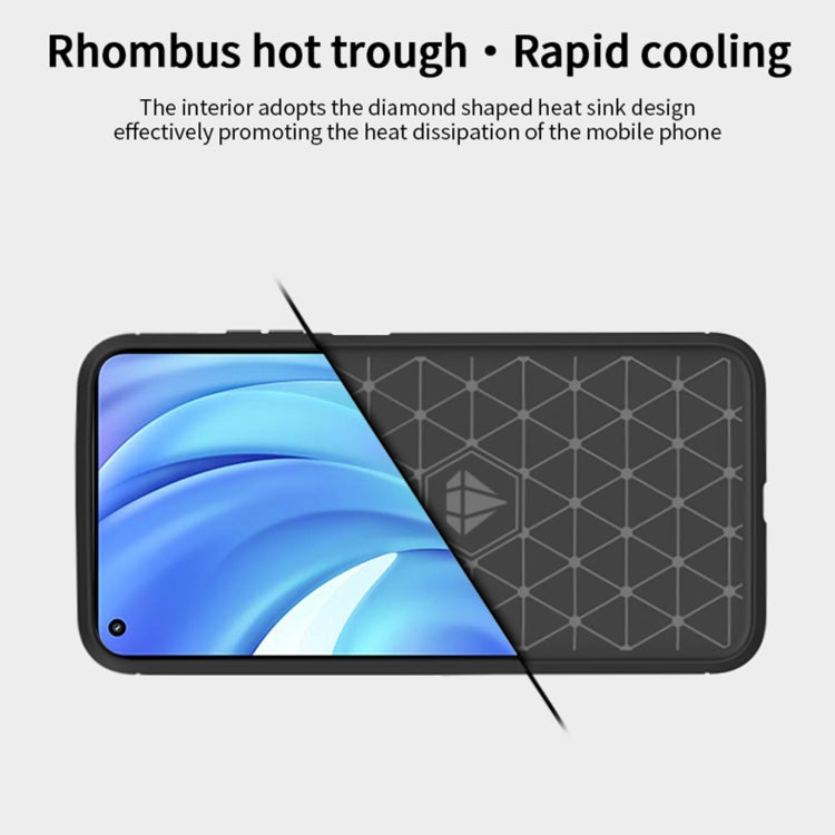 For Xiaomi Mi 11 Lite MOFI Gentleness Series Brushed Texture Carbon Fiber Soft TPU Case(Blue) - Xiaomi Cases by MOFI | Online Shopping South Africa | PMC TechLife | Buy Now Pay Later Mobicred