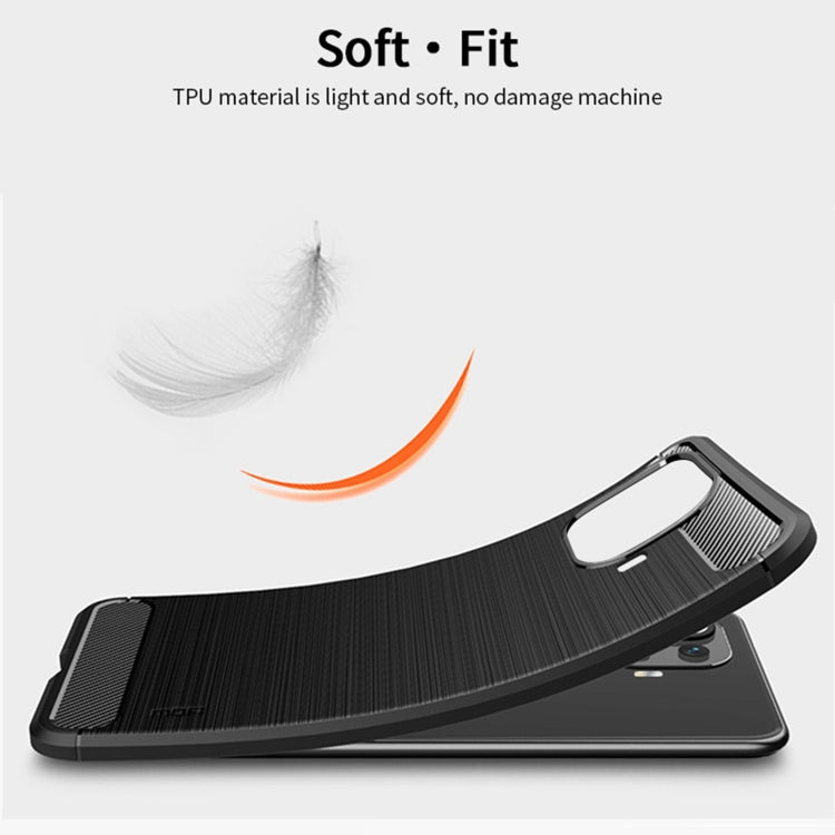 For Xiaomi Mi 11 Pro MOFI Gentleness Series Brushed Texture Carbon Fiber Soft TPU Case(Gray)