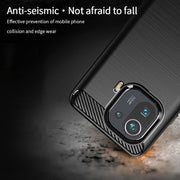 For Xiaomi Mi 11 Pro MOFI Gentleness Series Brushed Texture Carbon Fiber Soft TPU Case(Red)