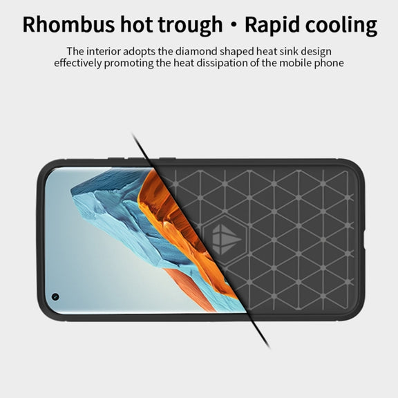 For Xiaomi Mi 11 Pro MOFI Gentleness Series Brushed Texture Carbon Fiber Soft TPU Case(Red)