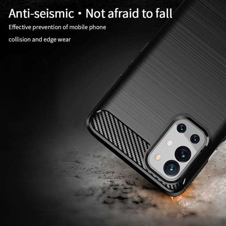 For OnePlus 9R MOFI Gentleness Series Brushed Texture Carbon Fiber Soft TPU Case(Blue) - OnePlus Cases by MOFI | Online Shopping South Africa | PMC TechLife | Buy Now Pay Later Mobicred