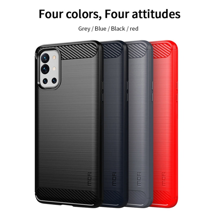 For OnePlus 9R MOFI Gentleness Series Brushed Texture Carbon Fiber Soft TPU Case(Red) - OnePlus Cases by MOFI | Online Shopping South Africa | PMC TechLife | Buy Now Pay Later Mobicred