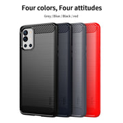 For OnePlus 9R MOFI Gentleness Series Brushed Texture Carbon Fiber Soft TPU Case(Red)